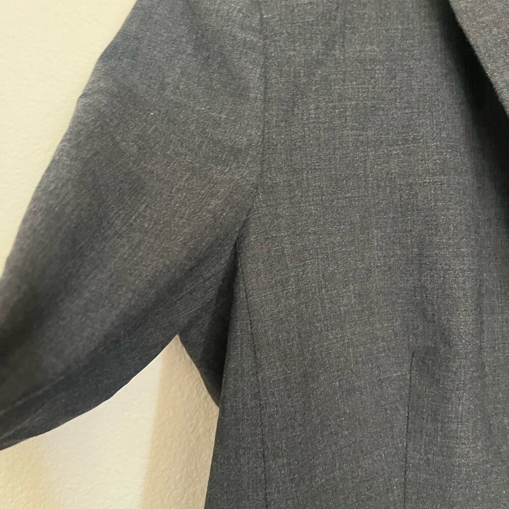 Theory Gray Wool Fully Lined One Button Blazer Mi… - image 6